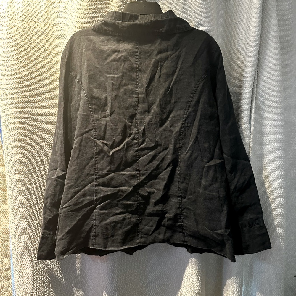 4 for $10!! Sz 14 PULI Black Zip-Up Jacket, Button-Up - Picture 6 of 7